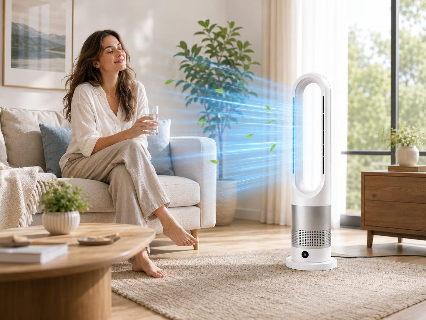 Мобільний безлопатевий вентилятор Germatic AM-030JR 2в1 з функцією обігріву — фото 13