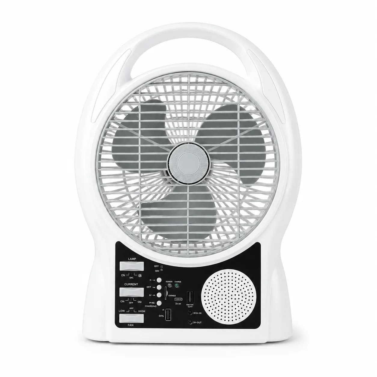 Портативний вентилятор Solar Yasam з Bluetooth, MP3, FM-радіо та LED підсвічуванням — фото 2