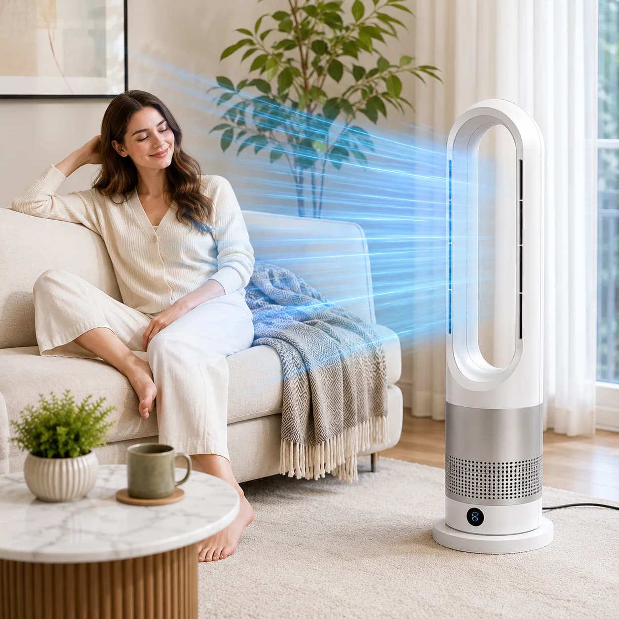 Мобільний безлопатевий вентилятор Germatic AM-030JR 2в1 з функцією обігріву — фото 9