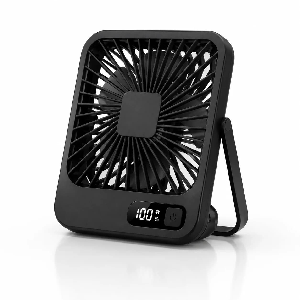 Настінний складаний вентилятор 1200 мАг з LED дисплеєм — фото 3